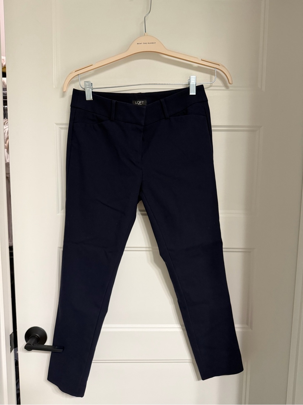 LOFT Petite Navy High-Rise Trousers